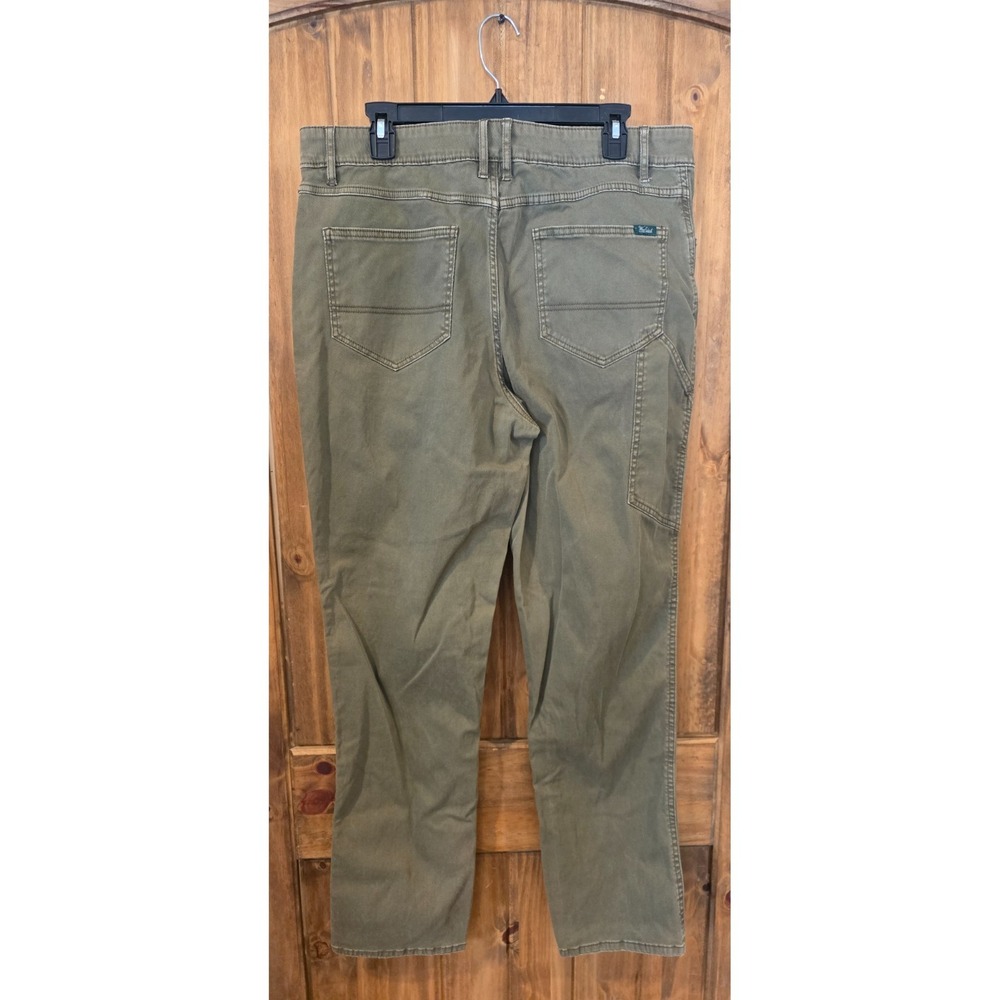 Woolrich Khakis Pants Mens‎ 36x32 Green Straight Fit 5-Pocket Utility Workwear - Picture 2 of 5